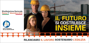 Featured image for “Edilizia, 1 dicembre manifestazione unitaria a Montecitorio”