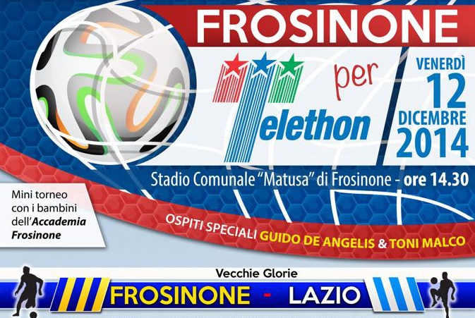 Featured image for “Telethon. Partita tra vecchie glorie di Frosinone e Lazio. La CNA offre 50 biglietti agli associati”