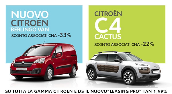 Featured image for “ServiziPiù. Citroen, operazione Porte Aperte – Sconti speciali per gli associati CNA”