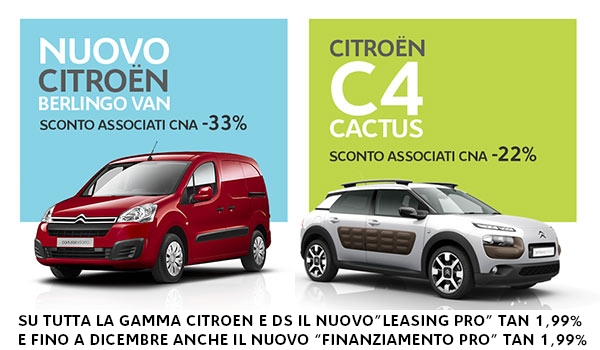 Featured image for “ServiziPiù. Citroen, operazione Porte Aperte – Sconti speciali per gli associati CNA”