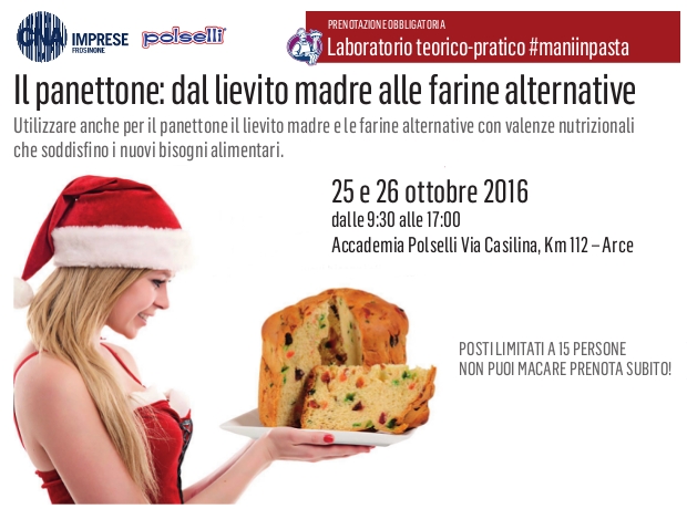 Featured image for “Laboratorio teorico/pratico. Il panettone, dal lievito madre alle farine alternative”
