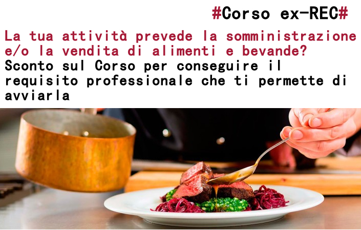 Featured image for “Somministrazione e/o vendita alimenti e bevande? Sconto sul Corso per l’avvio dell’attività”