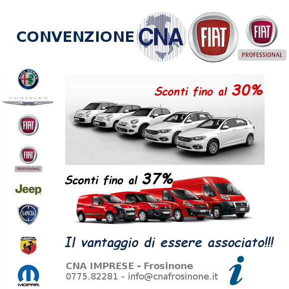 Featured image for “Convenzione con FIAT e FIAT Professional. Per gli associati sconti fino al 37%”