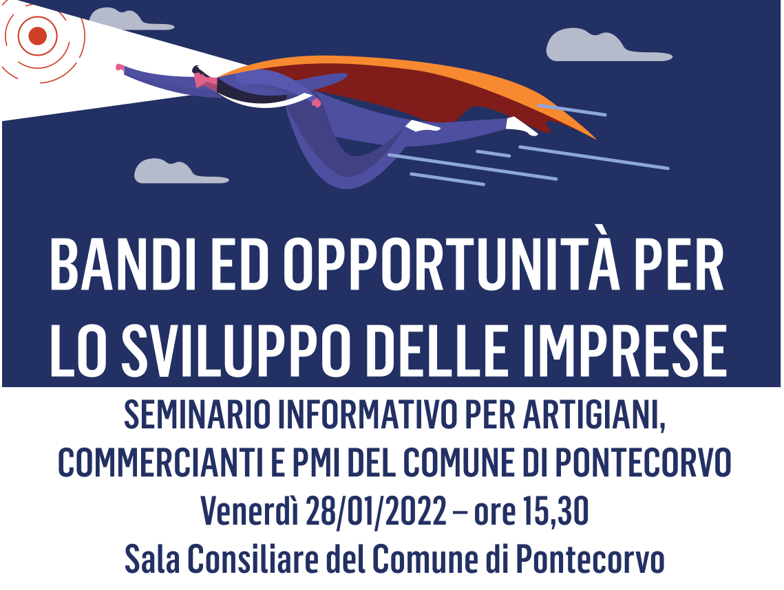 Featured image for “Bandi ed opportunità per lo sviluppo delle Imprese – 28 gennaio 2022”