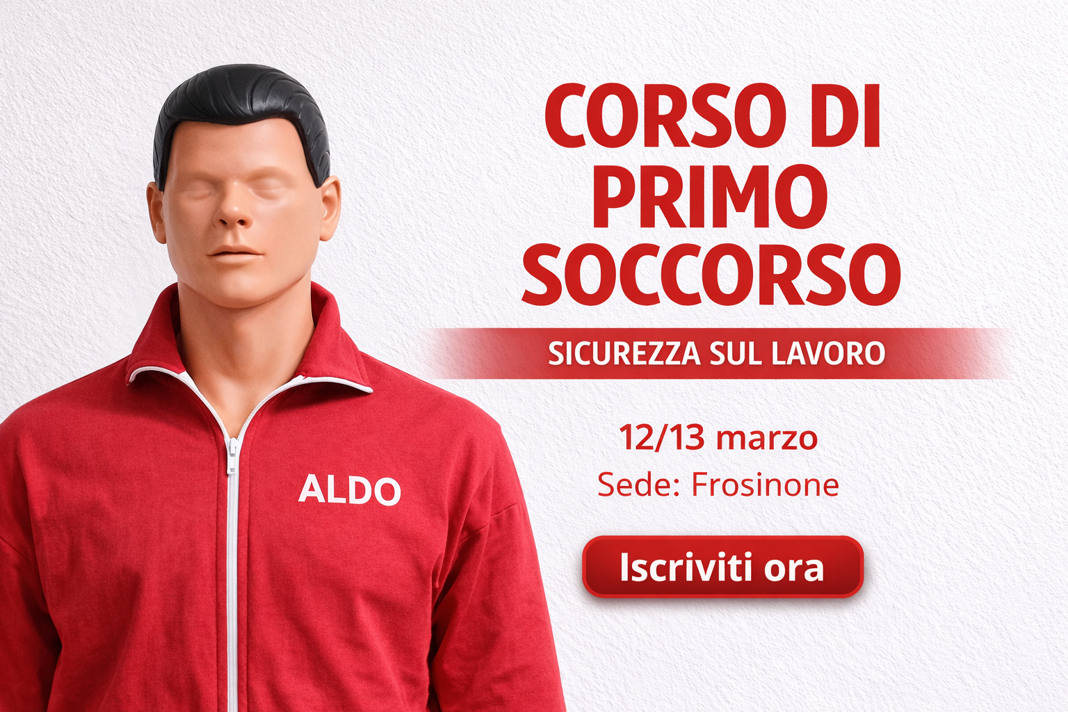 Featured image for “Corso Addetti al Primo Soccorso e Aggiornamento – Sede di Frosinone – marzo 2026”