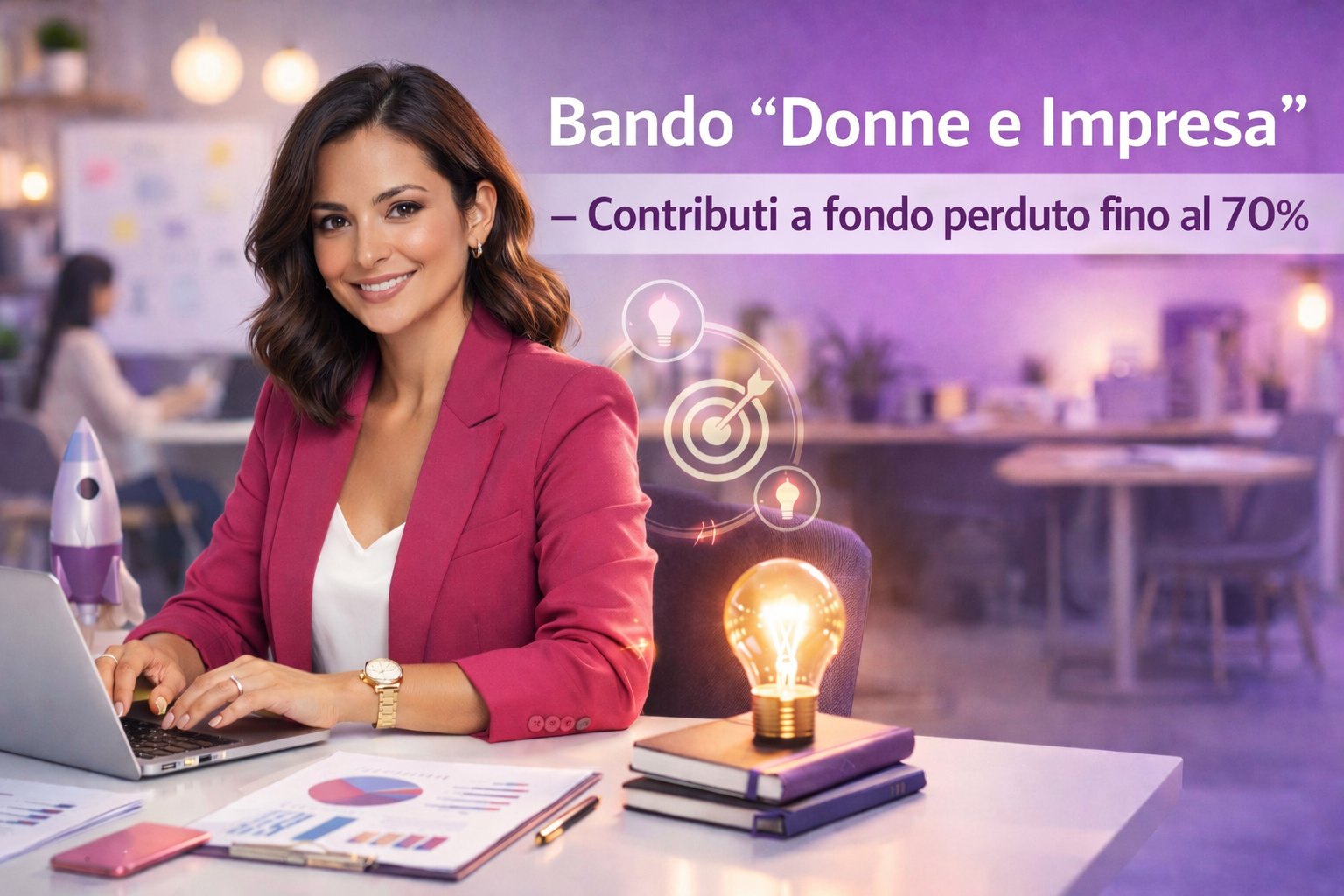 Featured image for “Bando “Donne e Impresa” – Contributi a fondo perduto fino al 70%”