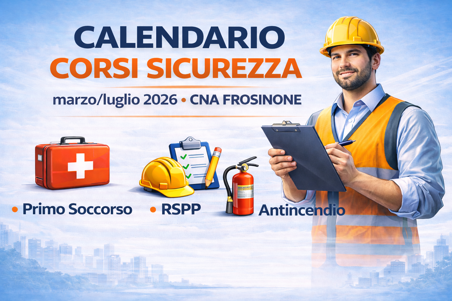 Featured image for “Calendario Corsi Sicurezza sul Lavoro – marzo/luglio 2026”