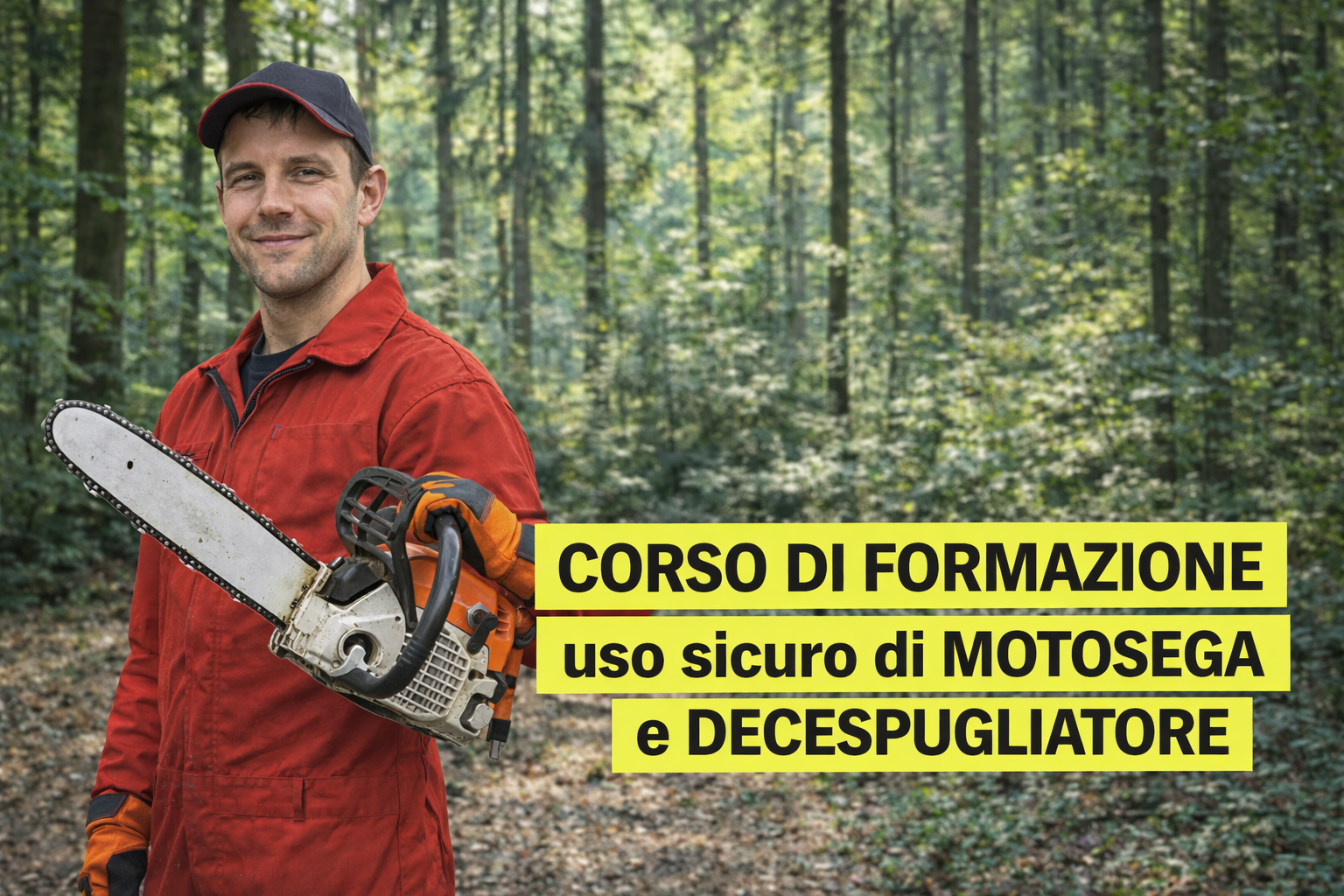 Featured image for “Corso di Formazione sull’uso sicuro di Motosega e Decespugliatore”