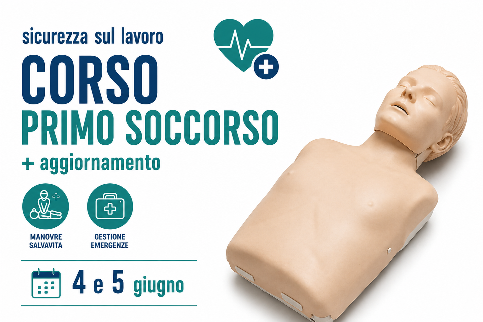 Featured image for “Corso Addetti al Primo Soccorso e Aggiornamento – Sede di Frosinone – giugno 2026”