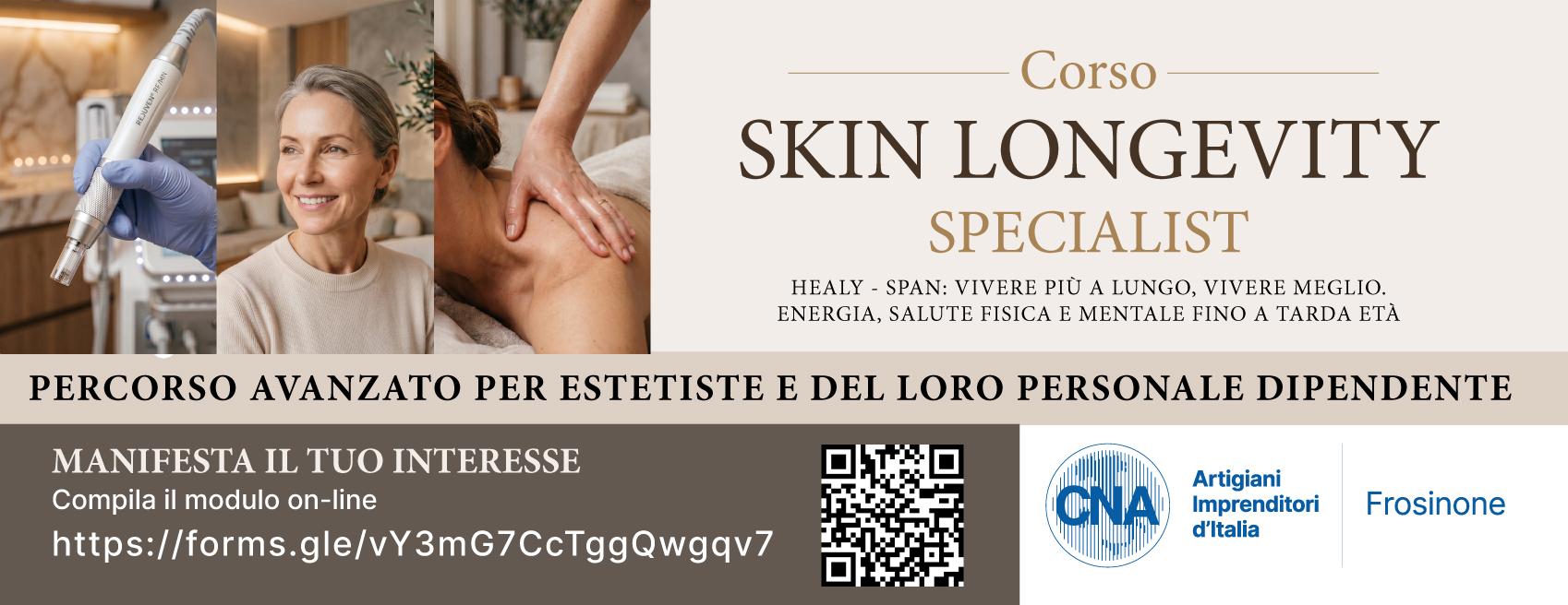 Featured image for “Corso SKIN LONGEVITY SPECIALIST: al via le manifestazioni d’interesse”